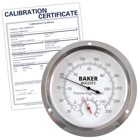 Baker Instruments B6020FC-NIST Dial Thermo-Hygrometer,  B6020FC-NIST